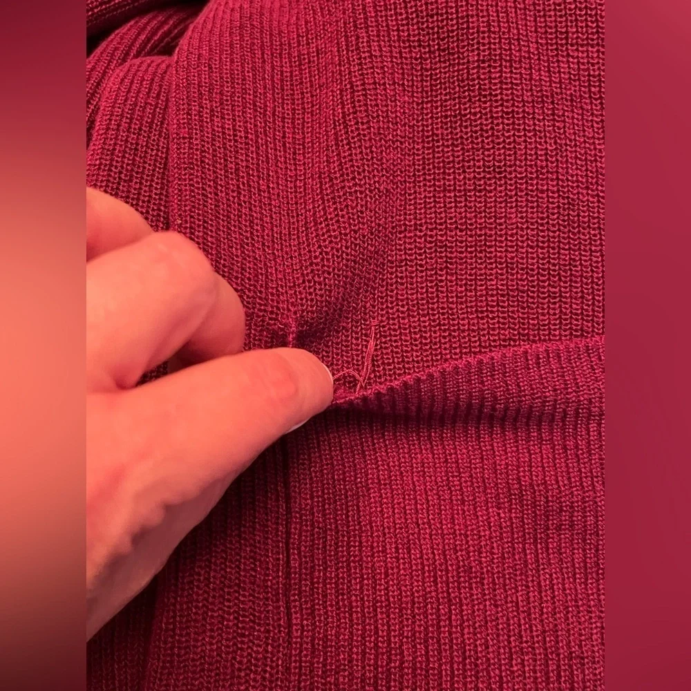 Eileen Fisher Raspberry V-Neck Organic Linen/Organic Cotton Cardigan Womens Sz S - Picture 7 of 9